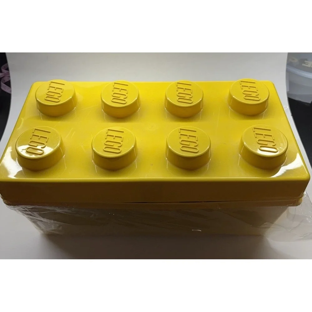 LEGO Storage Brick Case 8 Stud Large Yellow Container Plastic Bin Box 4lb Misc